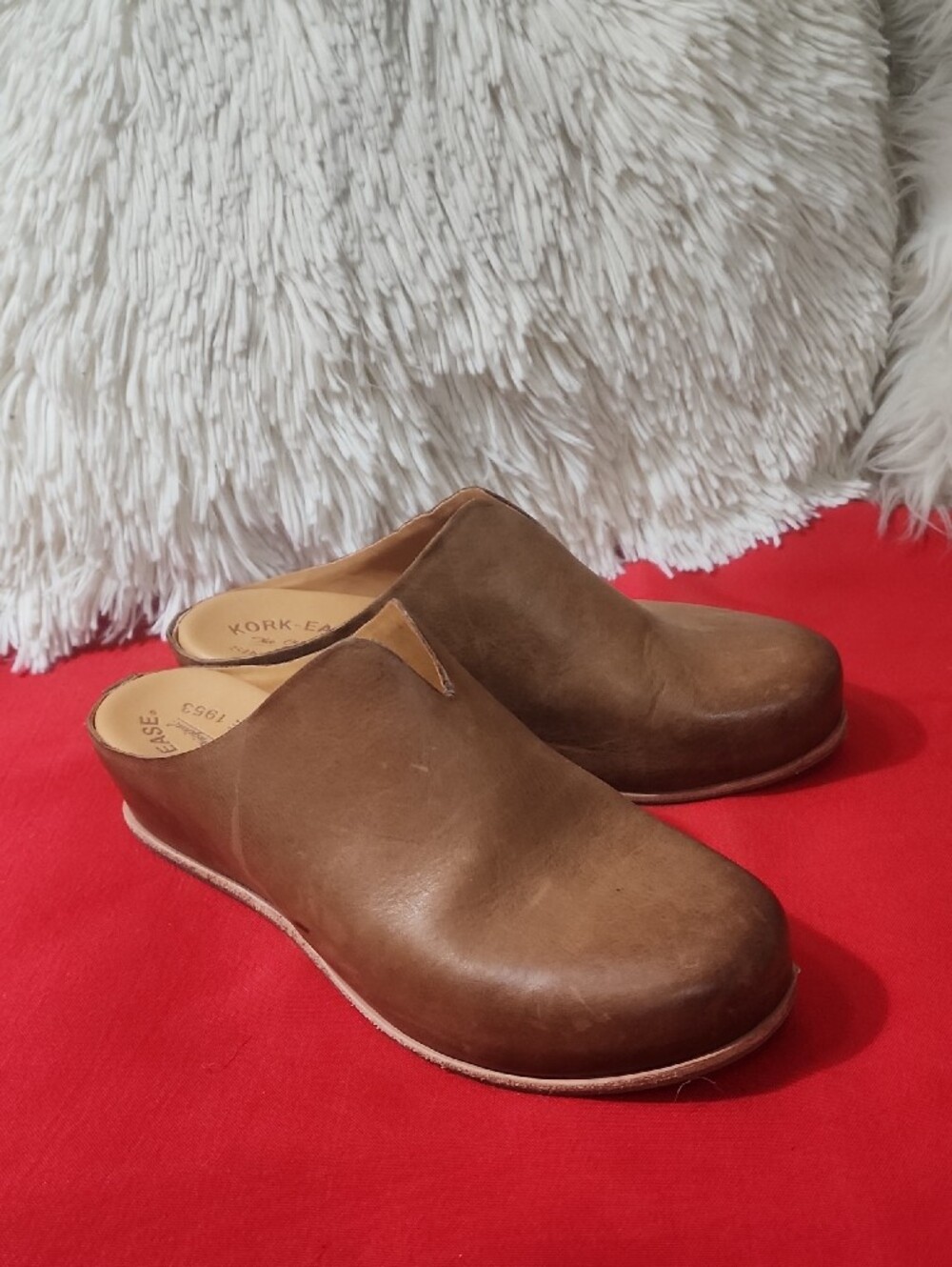 Kork-Ease Para Brown Leather Slip-On Clogs